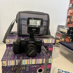 Chinon Slr 35MM CP-7M Camera W/50 Lens, S-250 Flash+bag-tested & Works Great. Fixed Price $79.20.