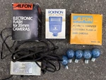 Lot Of Vintage Camera Flashes & Bulbs Alfon Models 220 GK-235, Rokinon 26A. Fixed Price $12.99.
