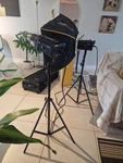 Used Bowens Gemini GM400RX Strobe 2 Light Kit W/ Case , Cables And Pulsar Transm. Fixed Price $299.00.
